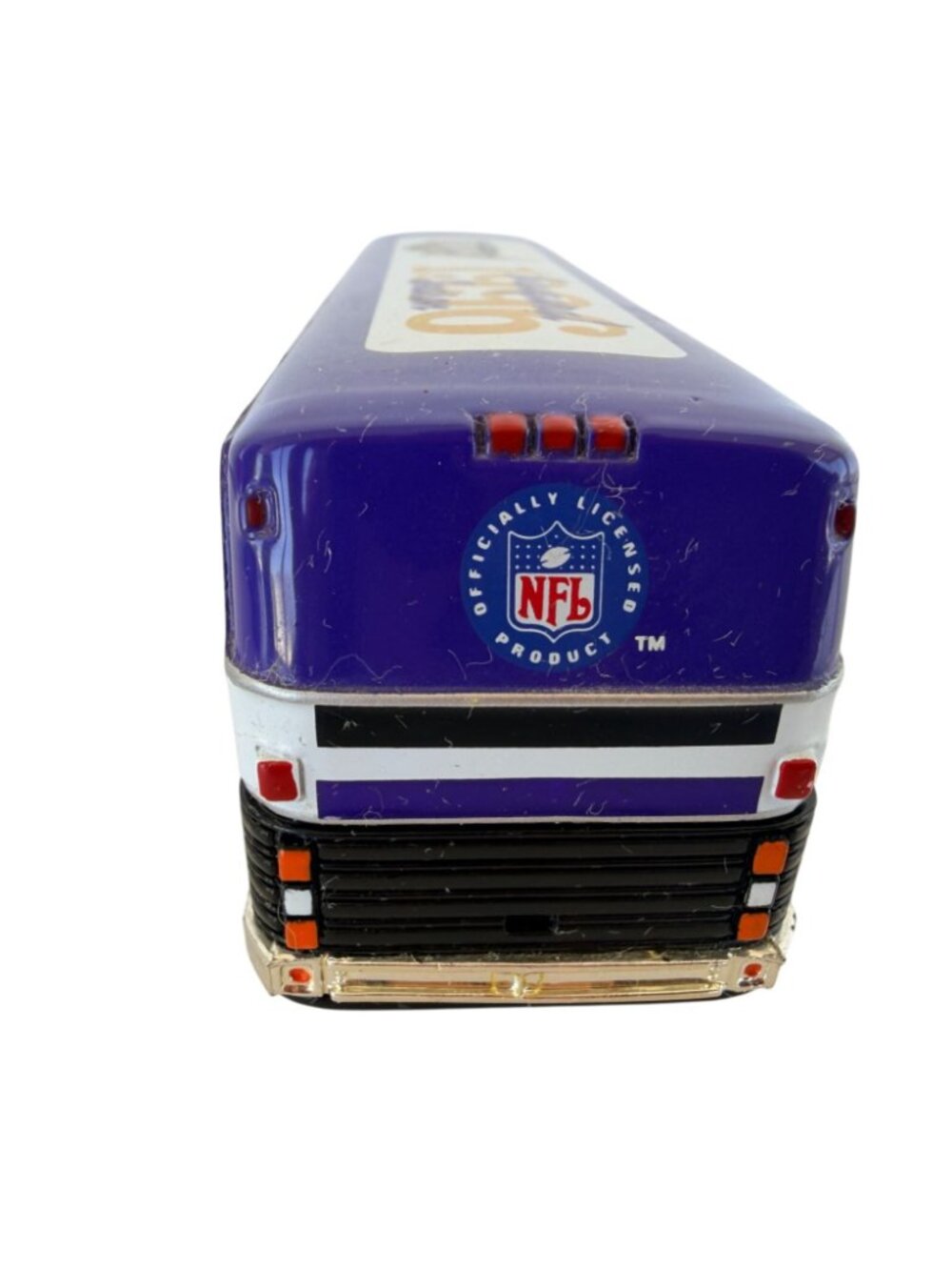 Vtg White Rose Baltimore Ravens 1993 Diecast Team Tour Bus 1:64 Purple White - Picture 7 of 10